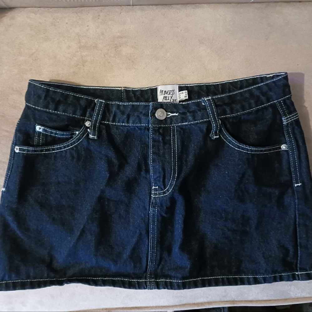 Denim mini skirt